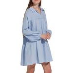 Women's Ces Femme Long Sleeve Notch Neck Shirt Dress - Thumbnail 2 of 3