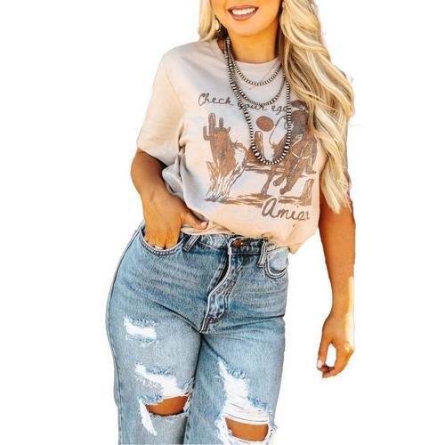 Women's Wild Junkie Check Your Ego Amigo T-Shirt - Primary Image