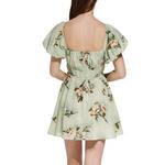 Women's Double Zero Floral Puff Sleeve Square Neck Dress - Thumbnail 3 of 3