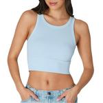 Women's NikiBiki Chevron Highneck Crop Tank Top - Thumbnail 1 of 2