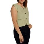 Women's Le Lis Button Front Tank Top - Thumbnail 2 of 3