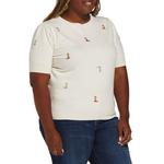 Women's Gilli Plus Size Cowboy Boot Embroidered Pullover Sweater - Thumbnail 2 of 3