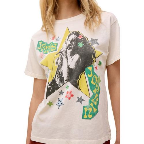 Women's Day Dreamer Janis Joplin Scrapbook Art Boyfriend T-Shirt - Primary Image