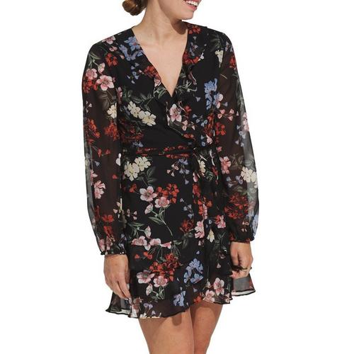 Women's DRESS FORUM Ruffle Surplus Long Sleeve Wrap Dress - Primary Image