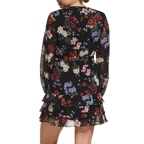 Women's DRESS FORUM Ruffle Surplus Long Sleeve Wrap Dress - Primary Image