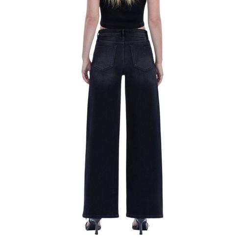 Women's Vervet Silver Dome Nail Head Detail Wide Leg Jeans - Primary Image