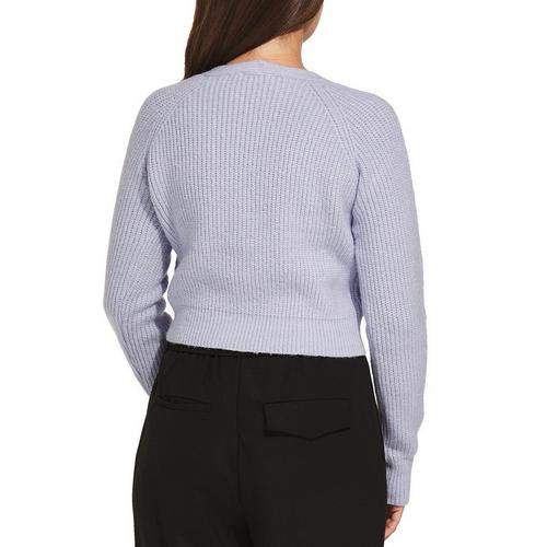 Women's DRESS FORUM Ribbed Button V-Neck Cardigan - Primary Image