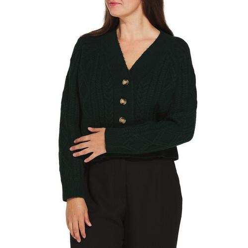 Women's DRESS FORUM Cable Knit V-Neck Cardigan - Primary Image