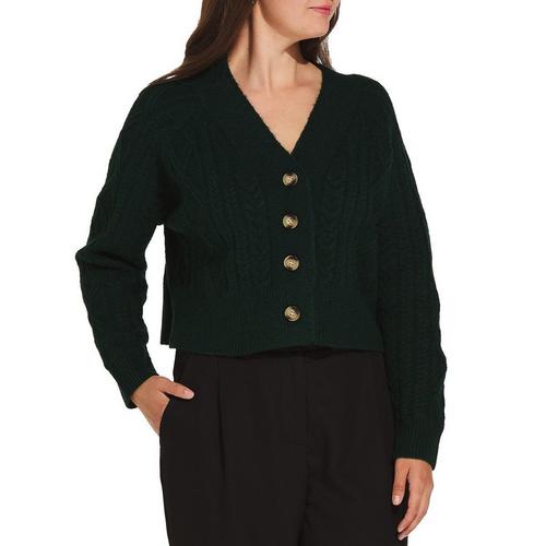 Women's DRESS FORUM Cable Knit V-Neck Cardigan - Primary Image