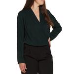 Women's DRESS FORUM Ribbed Satin Bodysuit - Thumbnail 2 of 3