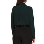 Women's DRESS FORUM Ribbed Satin Bodysuit - Thumbnail 3 of 3