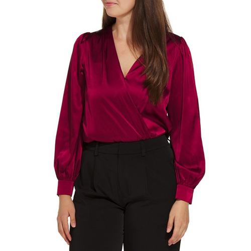 Women's DRESS FORUM Satin Bodysuit - Primary Image