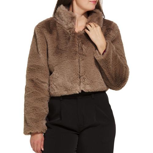 Women's DRESS FORUM Faux Fur Cropped Jacket - Primary Image