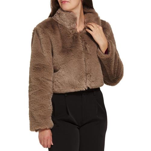 Women's DRESS FORUM Faux Fur Cropped Jacket - Primary Image