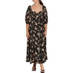 Women's DRESS FORUM Puff Sleeve Floral Sweetheart Maxi Dress - Thumbnail 1 of 3
