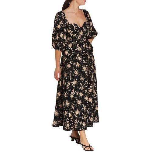 Women's DRESS FORUM Puff Sleeve Floral Sweetheart Maxi Dress - Primary Image