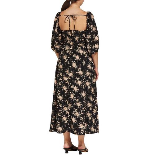 Women's DRESS FORUM Puff Sleeve Floral Sweetheart Maxi Dress - Primary Image