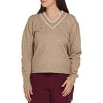 Women's DRESS FORUM Contrast V-Neck Pullover Sweater - Thumbnail 1 of 3