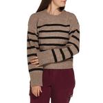 Women's DRESS FORUM Stripe Button Detail Pullover Sweater - Thumbnail 1 of 3