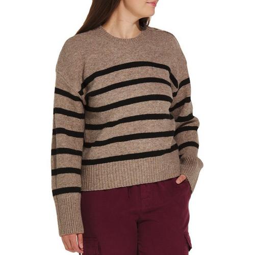 Women's DRESS FORUM Stripe Button Detail Pullover Sweater - Primary Image