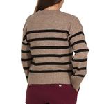 Women's DRESS FORUM Stripe Button Detail Pullover Sweater - Thumbnail 3 of 3