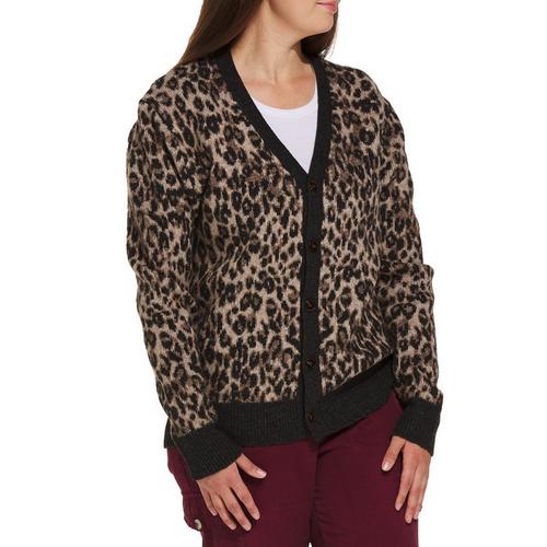 Women's DRESS FORUM Cheetah V-Neck Cardigan - Primary Image
