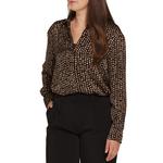Women's DRESS FORUM Geo Satin Long Sleeve Blouse - Thumbnail 1 of 3