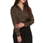 Women's DRESS FORUM Geo Satin Long Sleeve Blouse - Thumbnail 2 of 3