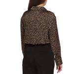 Women's DRESS FORUM Geo Satin Long Sleeve Blouse - Thumbnail 3 of 3