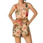 Women's DRESS FORUM Countryside Bird Button Down Romper - Thumbnail 1 of 3
