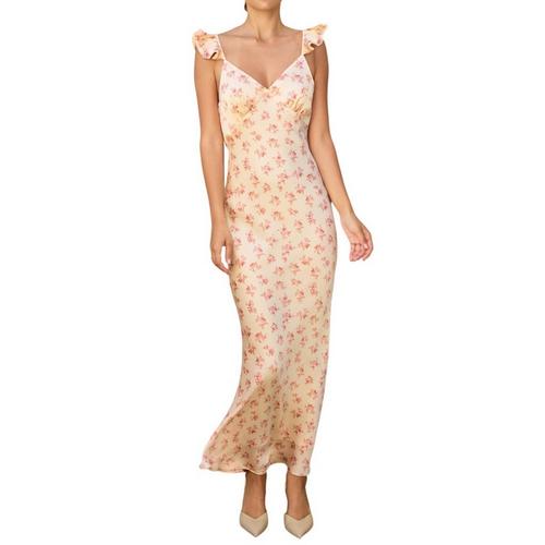 Women's DRESS FORUM Rosewater Reverie Flutter Shoulder Maxi Dress - Primary Image