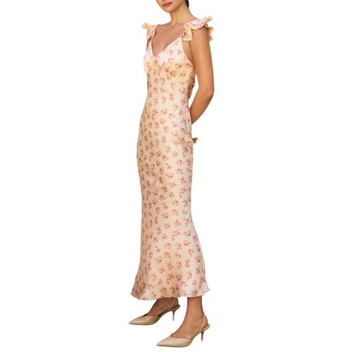 Women's DRESS FORUM Rosewater Reverie Flutter Shoulder Maxi Dress - Primary Image