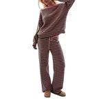 Women's Le Lis Stripe Sweater Pajama Set - Thumbnail 1 of 5