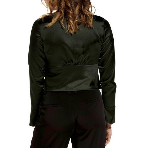 Women's Le Lis Satin Long Sleeve V-Neck Shirt - Primary Image
