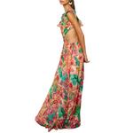 Women's DRESS FORUM Sea of Hibiscus Cutout Frilly Maxi Dress - Thumbnail 2 of 4