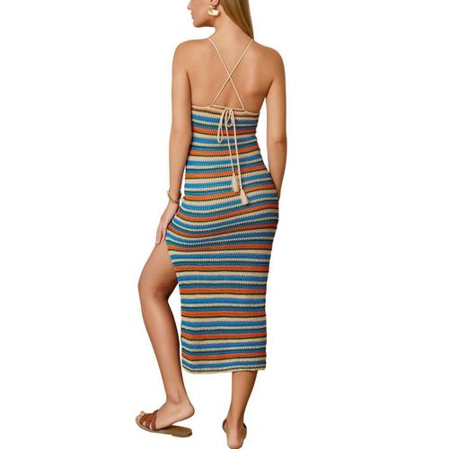 Women's DRESS FORUM Sun Child Halter Midi Dress - Primary Image