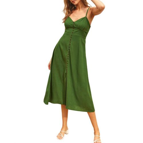 Women's DRESS FORUM Heaven Sent Button Front Sweetheart Midi Dress - Primary Image