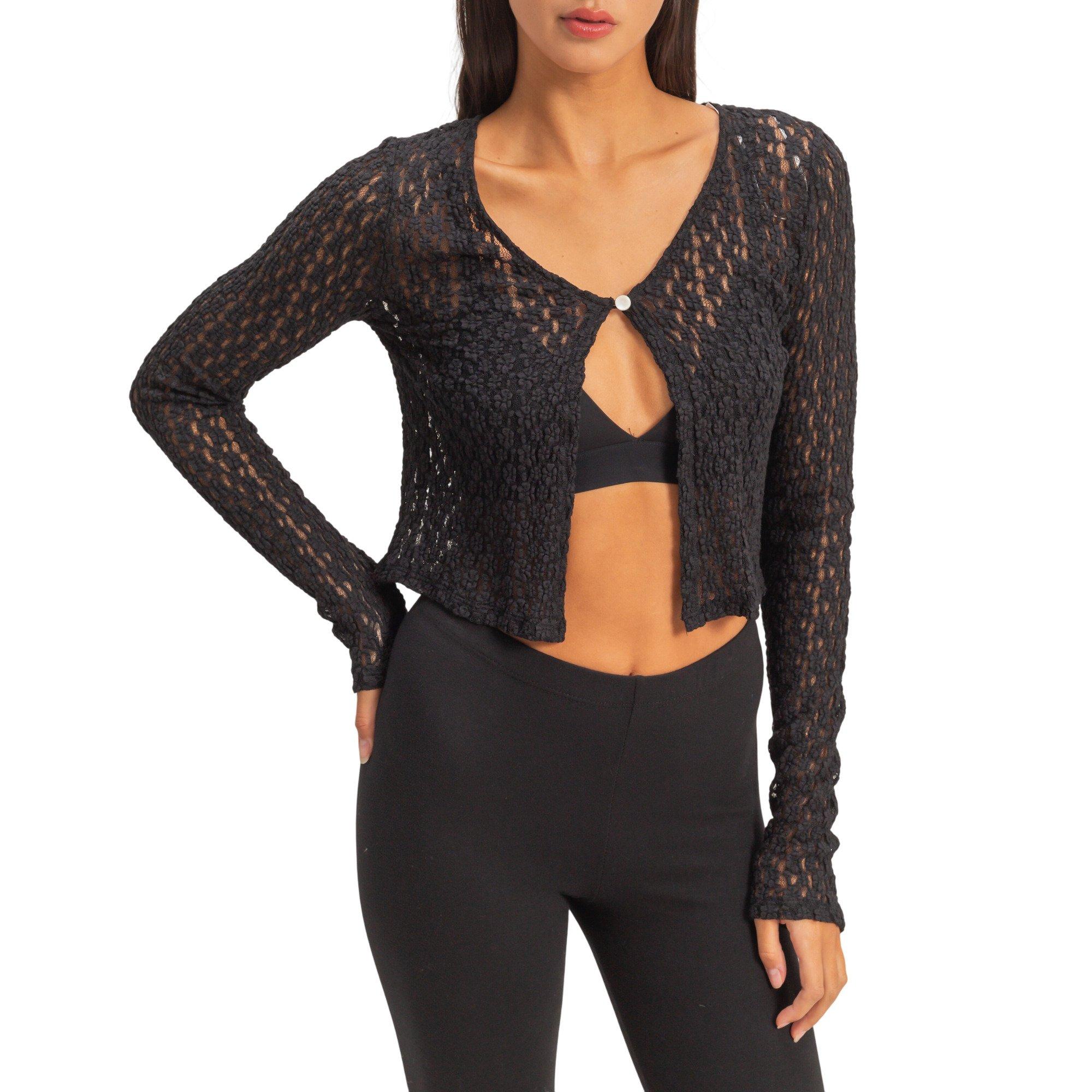 Women's Double Zero Pearl Button Lace Cardigan | SCHEELS.com