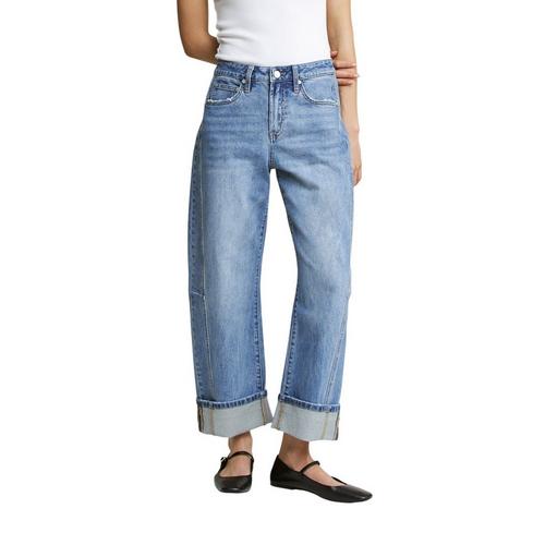Women's Mica Denim Cuffed Hem Barrel Jeans - Primary Image