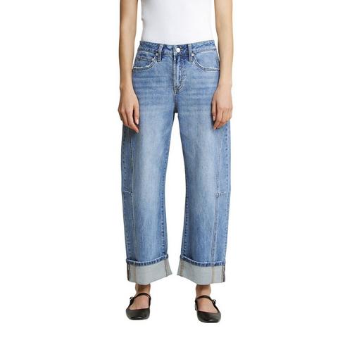 Women's Mica Denim Cuffed Hem Barrel Jeans - Primary Image