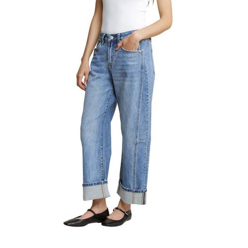 Women's Mica Denim Cuffed Hem Barrel Jeans - Primary Image