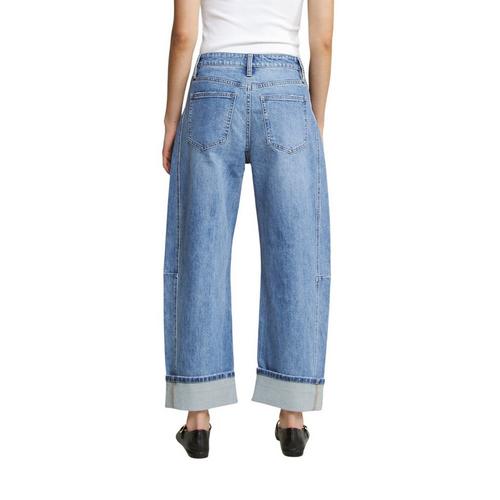 Women's Mica Denim Cuffed Hem Barrel Jeans - Primary Image