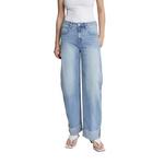 Women's Mica Denim Raw Hem Cuffed Barrel Jeans - Thumbnail 1 of 4