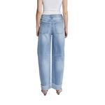 Women's Mica Denim Raw Hem Cuffed Barrel Jeans - Thumbnail 3 of 4