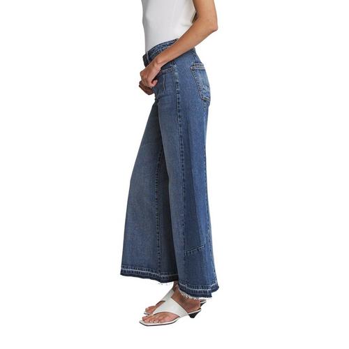 Women's Mica Denim Contrast Panel Wide Leg Jeans - Primary Image