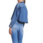 Women's Mica Denim Oversized Cropped Denim Jacket - Thumbnail 4 of 4