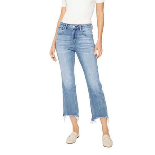 Women's Mica Denim Raw Hem Cropped Straight Jeans - Primary Image