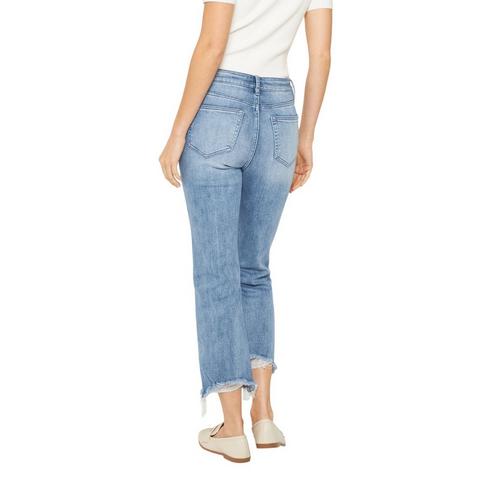 Women's Mica Denim Raw Hem Cropped Straight Jeans - Primary Image