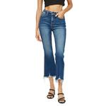 Women's Mica Denim Uneven Hem Crop Flare Jeans - Thumbnail 1 of 6