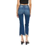 Women's Mica Denim Uneven Hem Crop Flare Jeans - Thumbnail 5 of 6